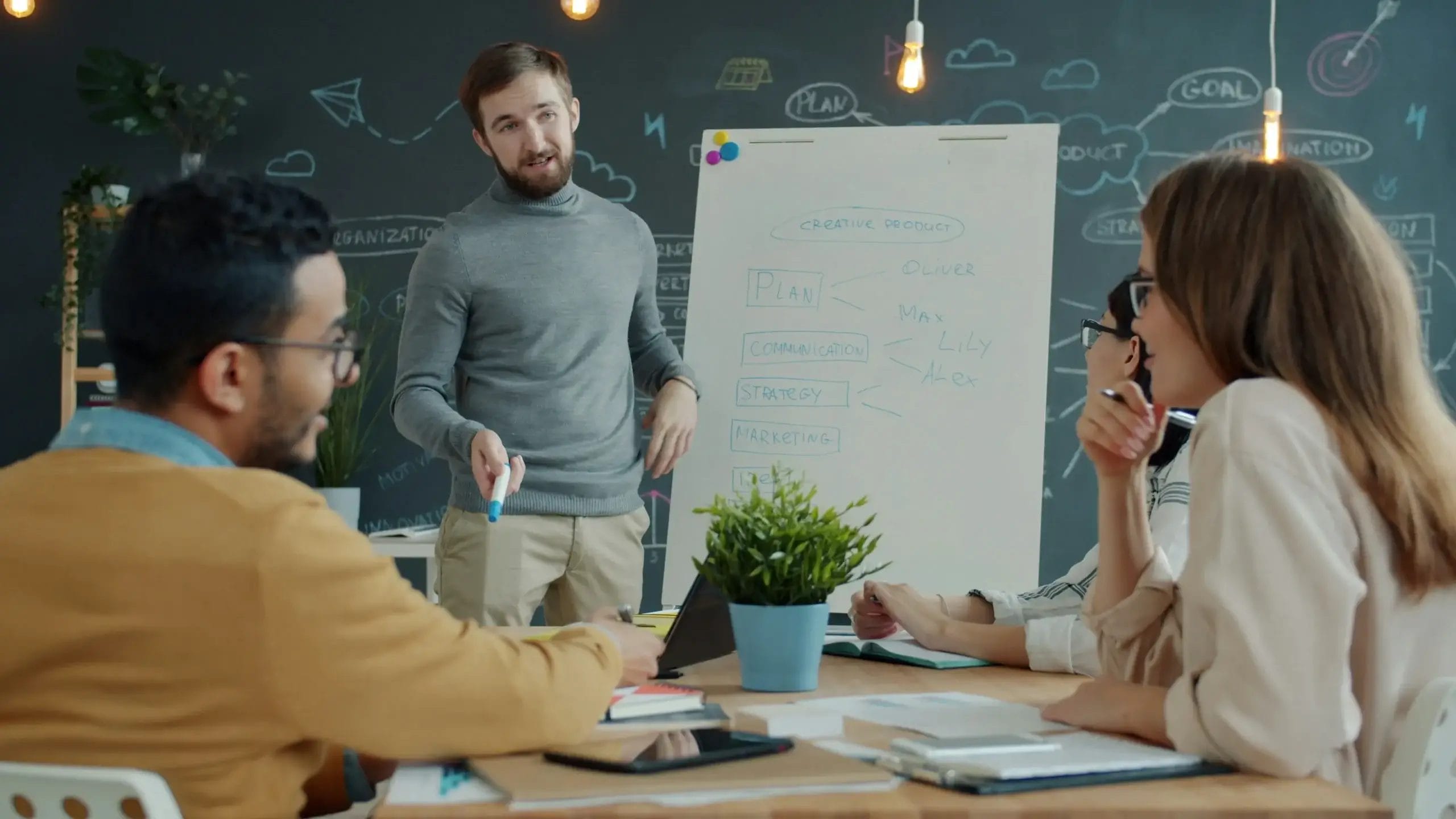 Professional delivering a presentation to illustrate nervous system regulation under pressure